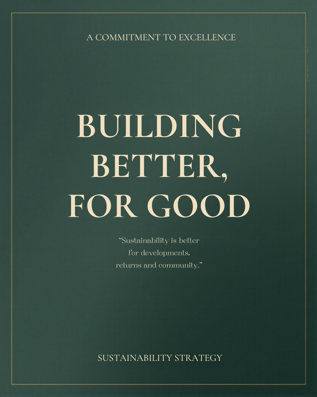 Cbus Property sustainability tile — building better, for good